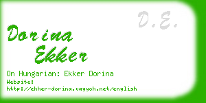 dorina ekker business card